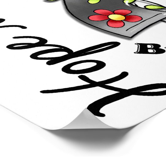 花リボン4 hope matters Brain Tumor ポスター (角)