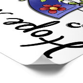 花リボン4 Hope Matters Colon Cancer ポスター (角)