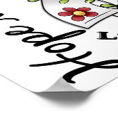 花リボン4 Hope Matters Lung Cancer ポスター (角)