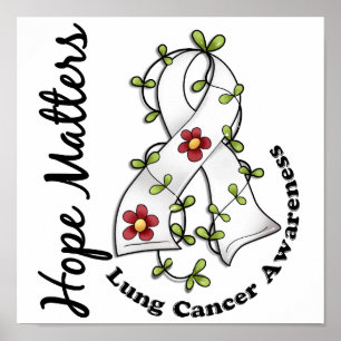 花リボン4 Hope Matters Lung Cancer ポスター
