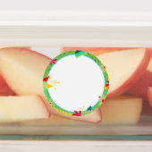 花リースカラフル国の防水ラベル ラベル (貼付)