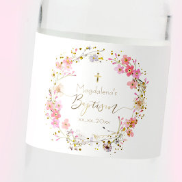 花リースバプテスマ ペットボトルラベル