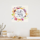 花リース書は好い ポスター (キッチン)