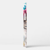 花リース油絵の猫。ウィンテ Case-Mate iPhoneケース (裏面 / 右)