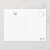 花リース白黒 ポストカード (裏面)