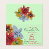 花レッドイエローブルーリリーオリジナル快適B 名刺 (外部フラット)