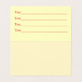 花レッドイエローブルーリリーオリジナル快適B 名刺 (内部フラット)