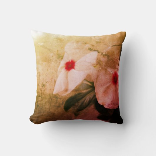 花レトロフォトスロークッション41 cm x 41 cm クッション (正面)
