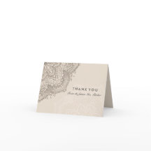 花レース | クリーム色の感謝カード
