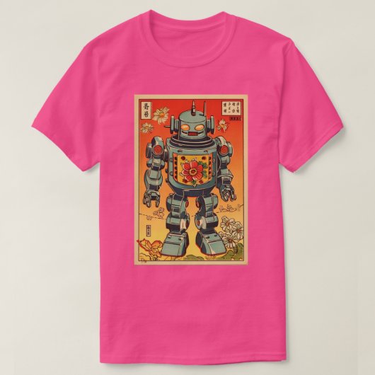 花ロボット Tシャツ (デザイン正面)