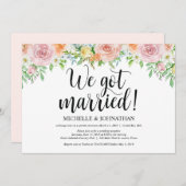 花ロマンス挙式 披露宴 招待状カード 招待状 (正面/裏面)
