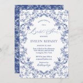 花ロマンス シノワズリー ポーセレン ブライダルシャワー 招待状 (正面/裏面)