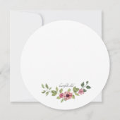 花ワイヤーフレームの招待状 招待状 (裏面)