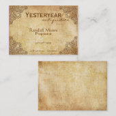 花ヴィンテージのアンティーク 名刺 (正面/裏面)