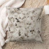 花ヴィンテージのエレガントで白い灰色のアイボリーのバラ クッション (ブランケット)