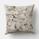 花ヴィンテージのエレガントで白い灰色のアイボリーのバラ クッション (裏面)