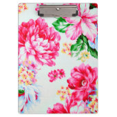 花ヴィンテージのシックなピンクの花 クリップボード (正面)