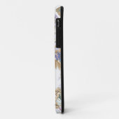 花ヴィンテージの赤面のラベンダーの茶色のティール（緑がかった色）のバラ Case-Mate iPhoneケース (裏面/左)