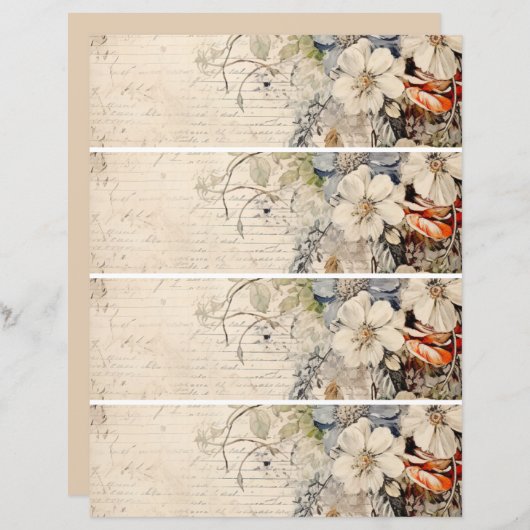 花ヴィンテージコラージュ1 (正面/裏面)