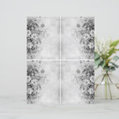 花ヴィンテージコラージュ1b 1/4白黒 (スタンド正面)