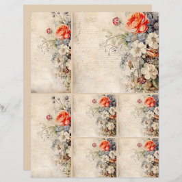 花ヴィンテージコラージュ1b 2 / 4