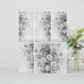 花ヴィンテージコラージュ1b 3/4白黒 (スタンド正面)