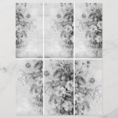 花ヴィンテージコラージュ1b 3/4白黒 (正面)