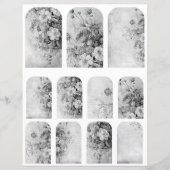 花ヴィンテージコラージュ1b 4/4白黒 (正面)