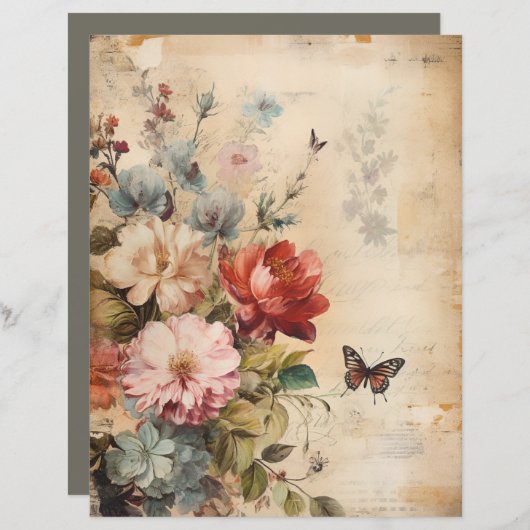 花ヴィンテージコラージュ2b (正面/裏面)