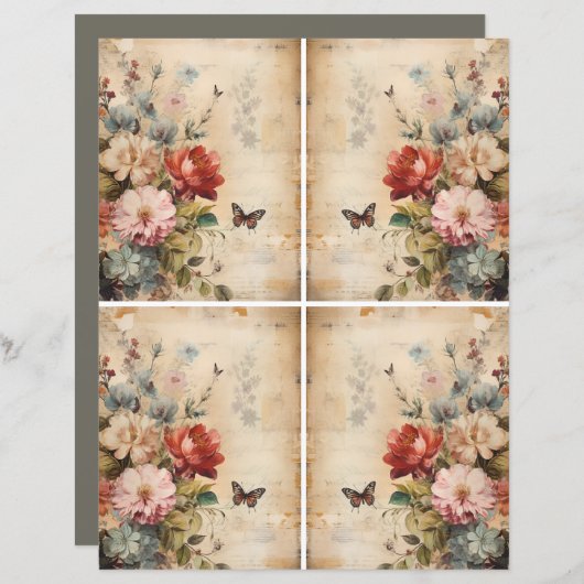 花ヴィンテージコラージュ2b (正面/裏面)