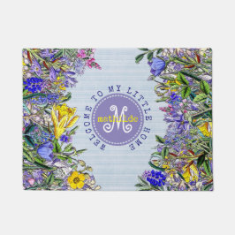 花ヴィンテージビクトリアン花 ドアマット