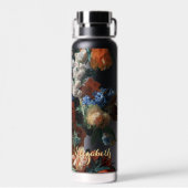 花ヴィンテージフローラアーフェイクト金ゴールドモノグラムの ウォーターボトル (背面)