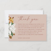 花ヴィンテージ椿。ピンク淡い色のフローラ結婚ズ サンキューカード (正面)