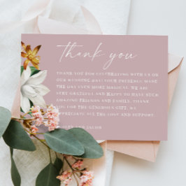 花ヴィンテージ椿。ピンク淡い色のフローラ結婚ズ サンキューカード