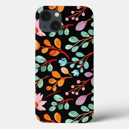 花ヴィンテージ水彩トレンディー Case-Mate iPhoneケース (裏面)