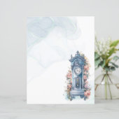 花ヴィンテージ筆記用紙時計 (スタンド正面)