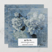 *～*花ヴィンテージPony AR23 QR RSVP 結婚 招待状 (正面/裏面)