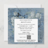 *～*花ヴィンテージPony AR23 QR RSVP 結婚 招待状 (裏面)