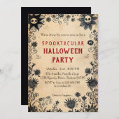 花不気味の不気味ハローウィンパーティ 招待状 (正面/裏面)