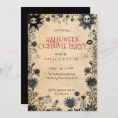 花不気味子ハローウィンパーティ 招待状 (正面/裏面)
