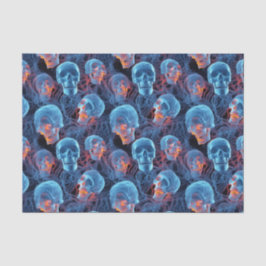 花不気味色ブルースカルハロウィーン 薄葉紙