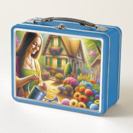 花与え植物のモナの水 メタルランチボックス