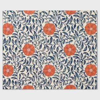 花中国の柄包み紙 ラッピングペーパー