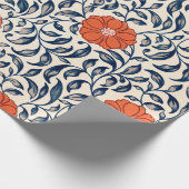 花中国の柄包み紙 ラッピングペーパー (角)