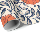 花中国の柄包み紙 ラッピングペーパー (ロールコーナー)