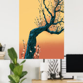 花中国の樹 ポスター (ホームオフィス)