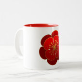 花中国の要素マグカップ ツートーンマグカップ (正面左)