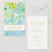 *~*花人気がある柄ガーリー美しいシックスパ 名刺 (正面/裏面)