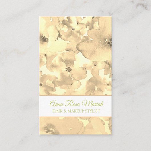 *~*花人気がある柄シッガーリーク美しい 名刺 (正面)