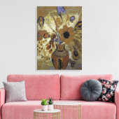 花付きエトルリア花器 キャンバスプリント (インサイチュ (リビング))